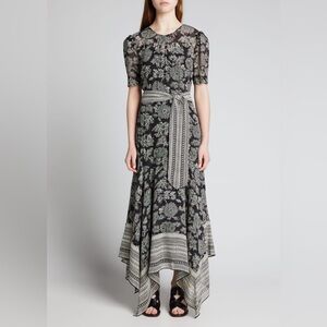 Veronica Beard Smita Batik Floral Print Dress
